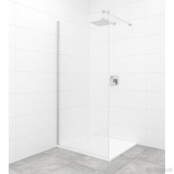 Walk-In zástěna 140cm X 197cm Sklo 6 mm