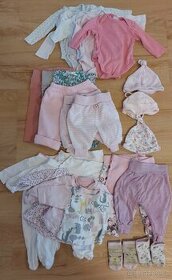 Kompletní set oblečení novorozenec holčička 50-56