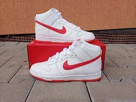 Nike dunk high retro white picante red - 1
