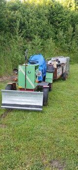 Traktůrek Domácí Výroby+Vlek (motor Trabant)