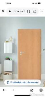 Dveře buk 90 cm levé