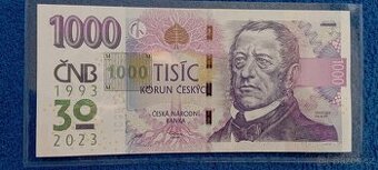 1000 Kč s přítiskem UNC, série R60