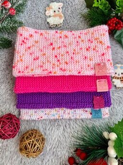 Dětská/ dívčí pletená čelenka ,,sv.růžová" NOVÉ
