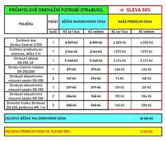 Komponenty k potrubí Strabusil - SLEVA 50%