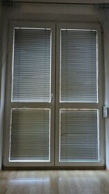 Vnitřní žaluzie 2ks - lesklá stříbrná lamela