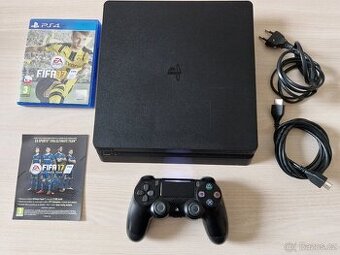 Playstation 4 slim 500gb + hra + kabeláž