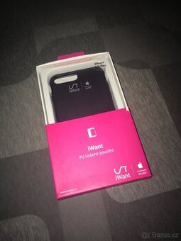 iWant kožený kryt Apple iPhone 7+ / 8+ - černý