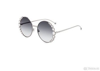 FENDI 58MM Oversized Round Swarovski Crystal Sunglasses.