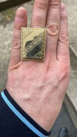 Zlatý pánský prsten masivní 585/1000 12,82g vel.69