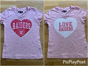 Triko & tričko růžové NFL Raiders vel. 122/128 - 1