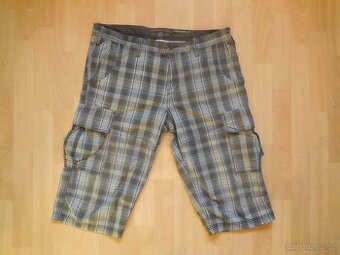 pánské S.Oliver šedé káro kraťasy plátno 56/XL/38 p.100cm