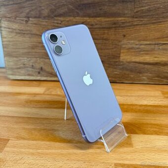iPhone 11 64GB, fialový, 100% baterie (12 měsíců záruka)