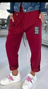 Baggy tepláky bordó
