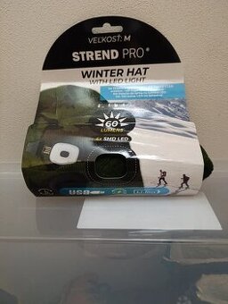 Zimní čepice s led světlem - maskáč nová