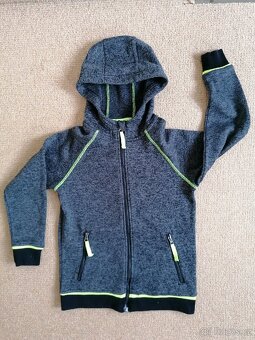 Tmavě šedá mikina na zip Yigga, vel. 134/140