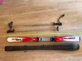 Dětské lyže 110 cm a hůlky