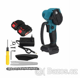 Mini AKU řetězová pila 2ks baterie - bezuhlíkový motor, NOVÁ