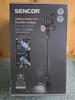 Tyčový vysavač Sencor SVC 7222BK (nový)