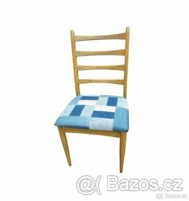 Renovované rustikální židle TON, upcyklovaný sedák, 70. léta