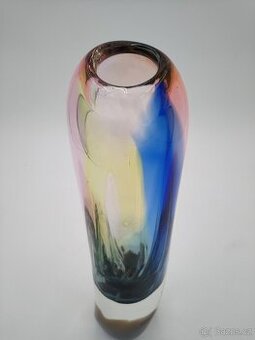 Krásná Hutní Váza - Josef Rozinek 60 léta, 29cm, Novoborské