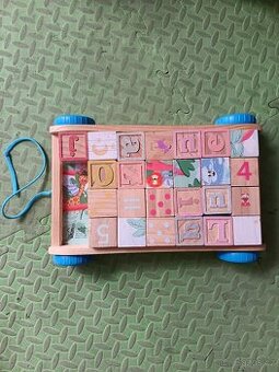 Kostky + vozitko pro deti hracka