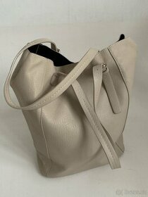 Dámská taška-kabela z umělé kůže, RESERVED, béžová - 1