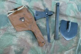 Multifunkční - Skládací sekera, lopatka, pilka s pouzdrem