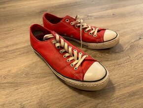 Červené kožené boty converse vel. 43