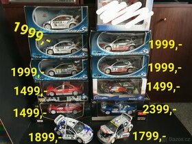 Rally modely 1:18 Peugeot, wrc,206,306,maxi,307, ceny u foto