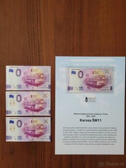 0 eurova bankovka 0€ bankovky, 0 euro souvenir Karosa ŠM 11