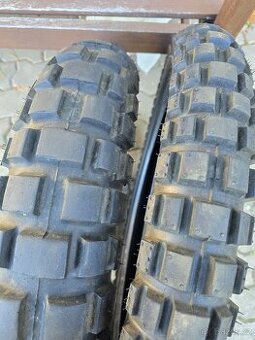 Sada pneu Conti TKC80 140/80R18 90/90R21 velmi málo jetá