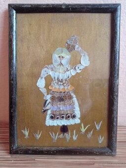 Obraz (koláž) z motýlích křídel