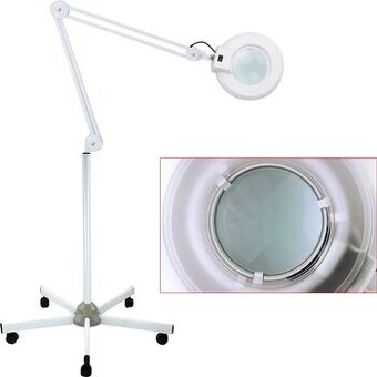 Stojací lupová lampa s osvětlením