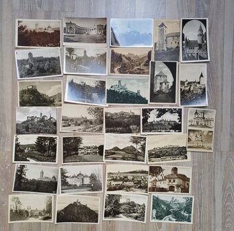 Staré čb pohlednice hrady a zámky