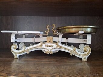 Váhy značky KAMOR, kuchyňské/kupecké, Karel Morawetz Úpice