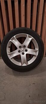 Alu kola Peugeot + letni barum FR BRAVURIS 5HM 215/55 R17