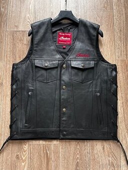 Kožená moto vesta indian vel. L