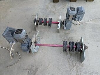 Elektromotory s prevodovkou a hriadeľmi 0,55 kW / 380V 2x