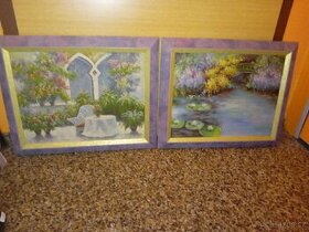Obrazy na plátně  v dřevěném rámu