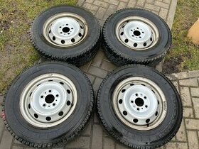 4x plechové disky 5x118 R15, pneu Michelin