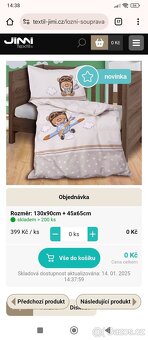 Dětské povlečení + polštářek s peřinkou