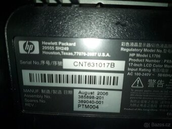 Funkční LCD HP 17inch monitor