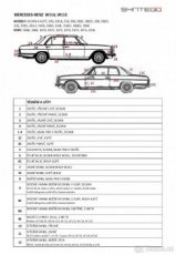 Mercedes-Benz W114, W115 - Těsnící Gumy a Lišty