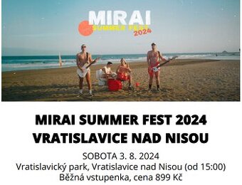 MIRAI SUMMER FEST - Vratislavice nad Nisou 2.8.2025