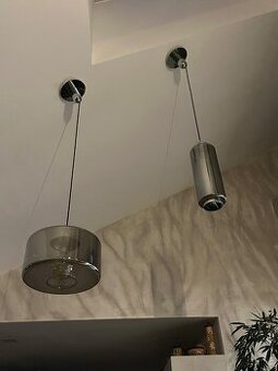 prodám honosné škleněné, metalicky pokovené lustry