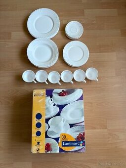 30 dílná bílá jídelní souprava LUMINARC