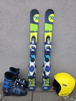 Dětské lyže ROSSIGNOL, 92 cm + lyžáky + přilba