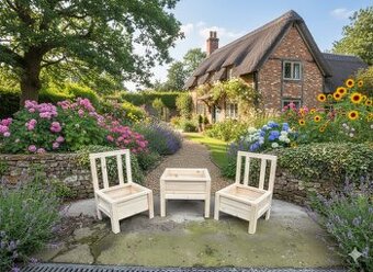 Dřevěný set truhlíků