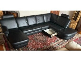 Moderní kožená sedací souprava ve tvaru "U", 3275