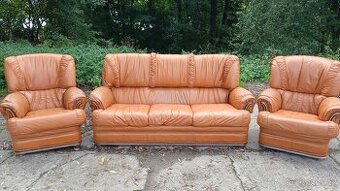 Kožená sedací souprava 3+1+1